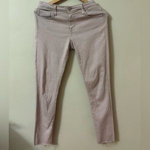 AG Adriano Goldschmied legging ankle raw hem jean blush pink 28R